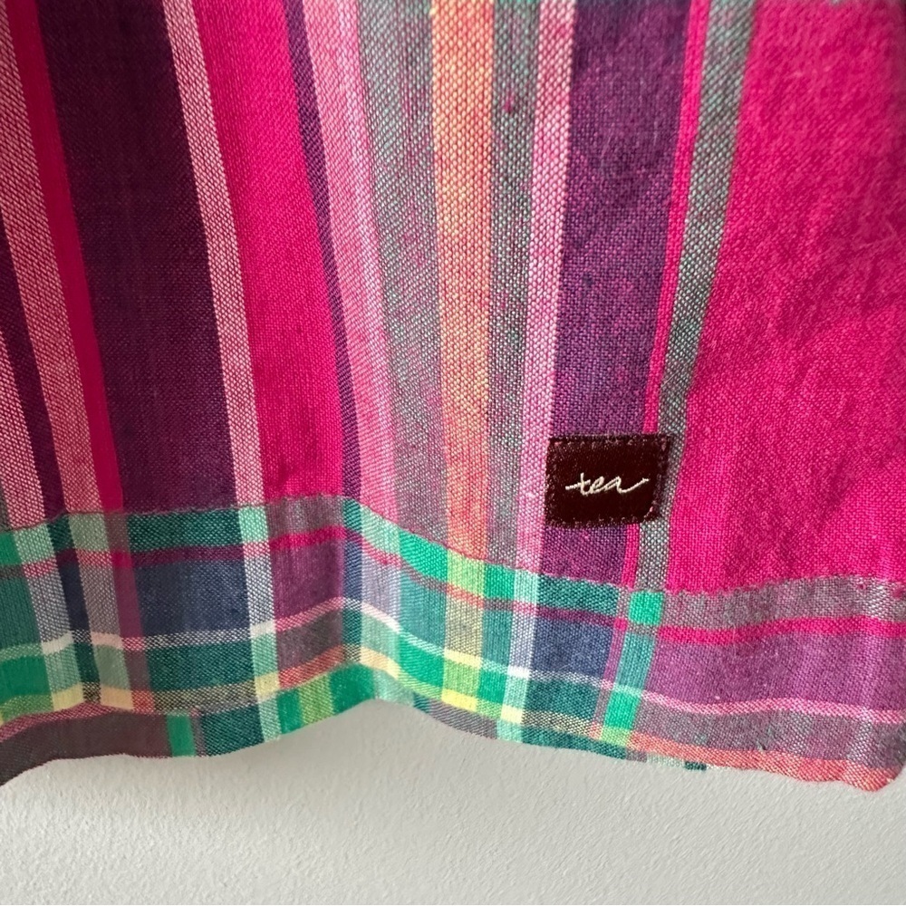 TEA COLLECTION Lucknow Plaid Tunic Dress - Orchid Girls 4 - Picture 8 of 9